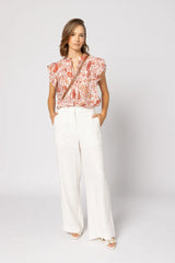 Anabella Blouse Ruby Flowers