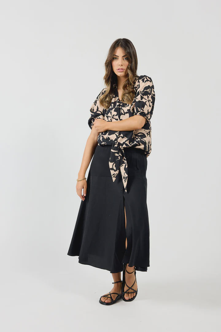 Drama The Label Edie Top Mono Print