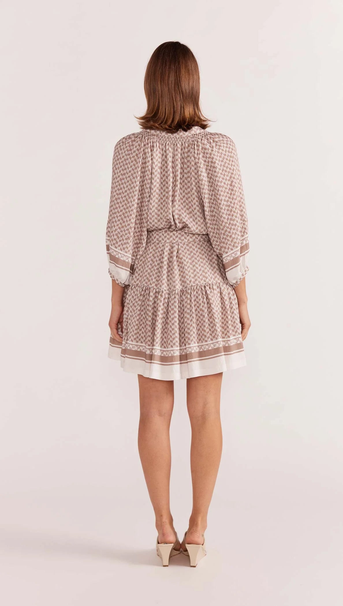 Staple The Label Soleil Smock Dress In Beige