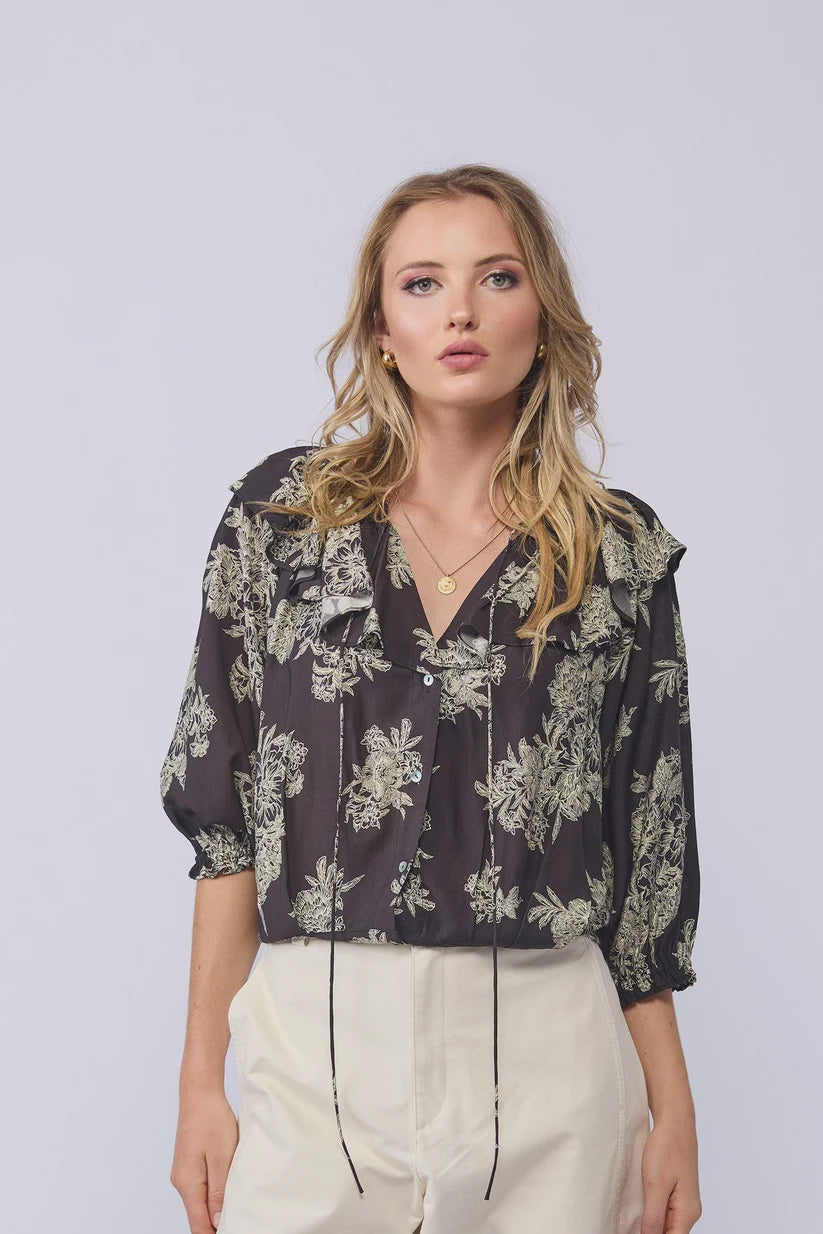 Belle Blouse Floral Shade