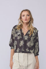 Belle Blouse Floral Shade