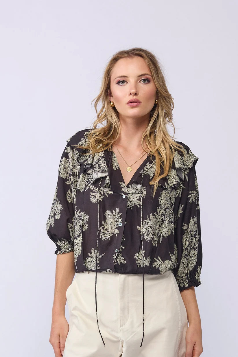 Belle Blouse Floral Shade