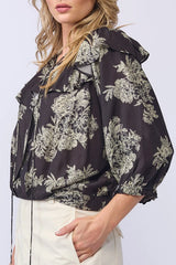 Belle Blouse Floral Shade