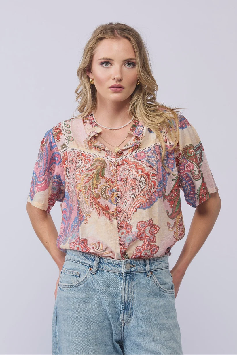Dalila Top Pink Paisley