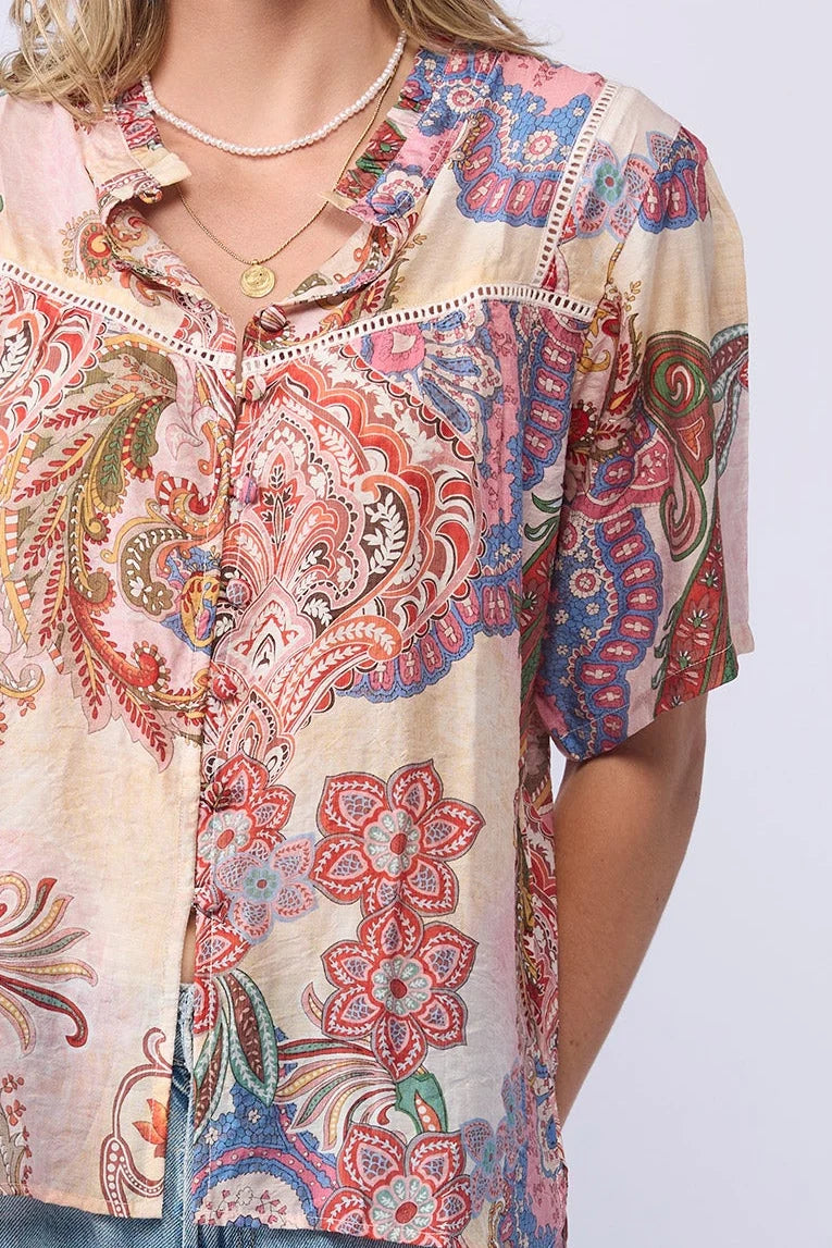 Dalila Top Pink Paisley