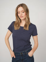 Arden Organic Tee in Navy