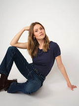 Arden Organic Tee in Navy