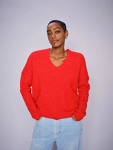 Mos Mosh Thora Jumper V neck Chinese Red