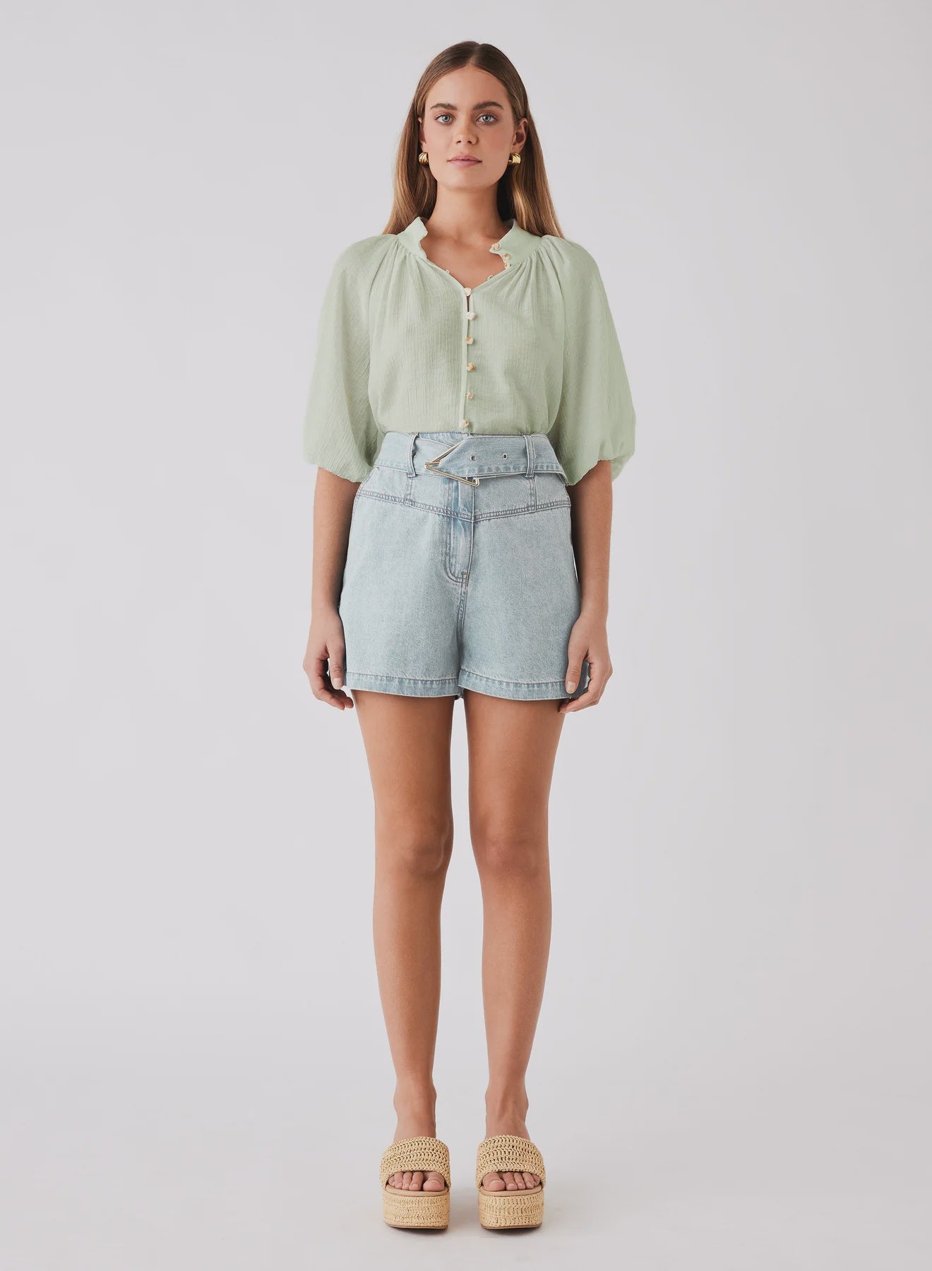 Esmaee Island Blouse Sage