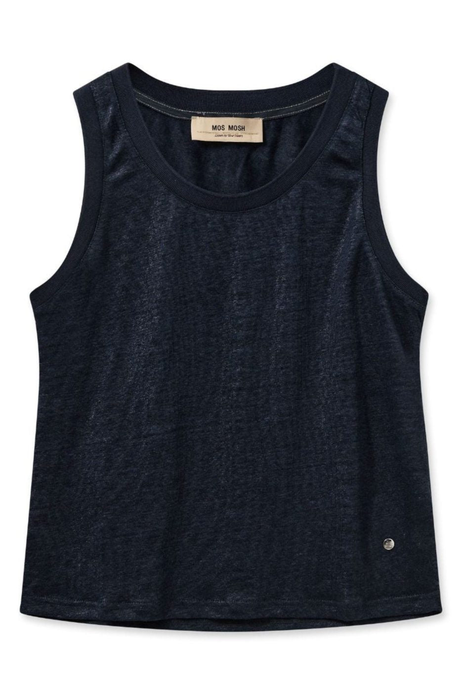 Mos Mosh Casa Foil Tank Top Salute Navy