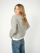 Mape O neck Knit Jumper Grey Melange