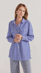 Staple The Label Petra Shirt In Blue Stripe