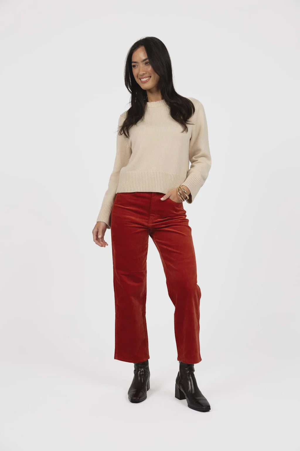 Va Va Velour Pants Rust