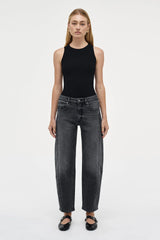 Amber Barrel Washed Black