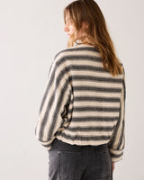 Stripe Jacket Black Ivory