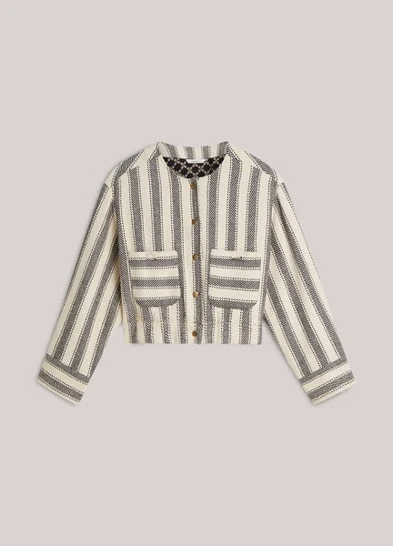 Stripe Jacket Black Ivory