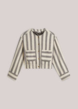 Stripe Jacket Black Ivory