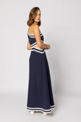 Rikki Dress Navy White