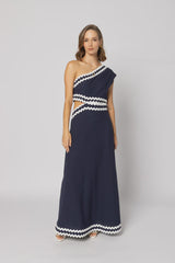 Rikki Dress Navy White