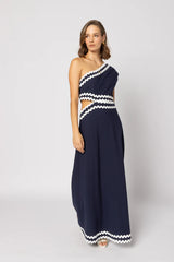 Rikki Dress Navy White