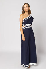 Rikki Dress Navy White