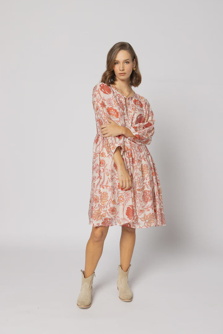 Indi Dress Ruby Flowers