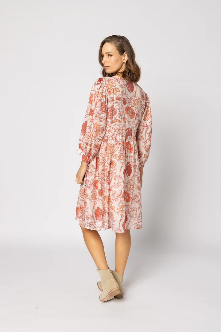Indi Dress Ruby Flowers