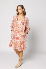 Indi Dress Ruby Flowers