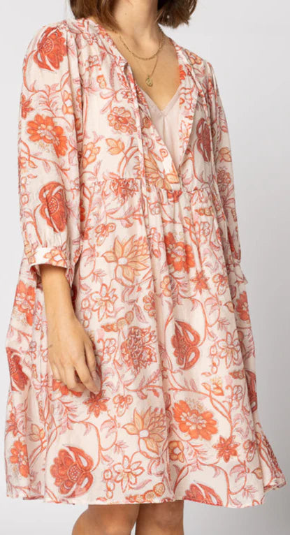 Indi Dress Ruby Flowers