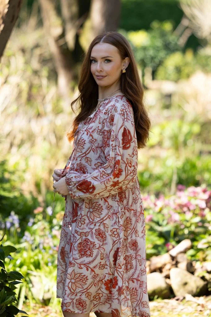 Indi Dress Ruby Flowers