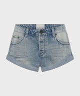 One Teaspoon Low Waist Bandit Shorts In Salty Dog Blue