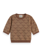 Monogram Jacquard Pullover Teavertine