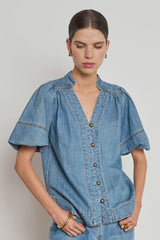 Magnify Top Mid Wash Denim