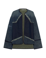 One Teaspoon Star Denim Wadded Jacket In Dark Memphis Blue