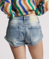 One Teaspoon Bandits Low Waist Denim Shorts In Blue Summer