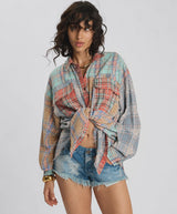 Sunset Madras Check Tie Back Shirt