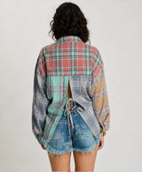 Sunset Madras Check Tie Back Shirt