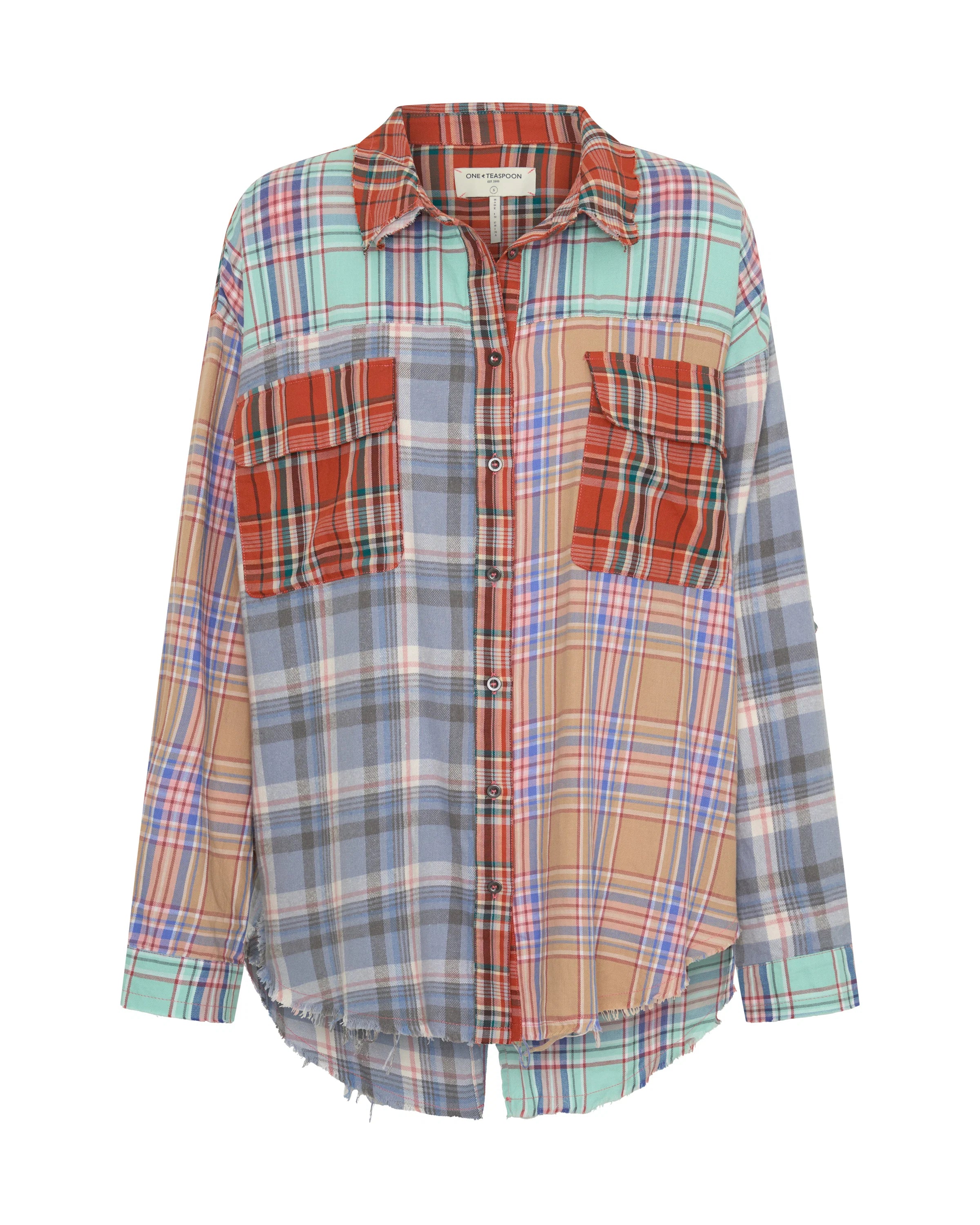 Sunset Madras Check Tie Back Shirt