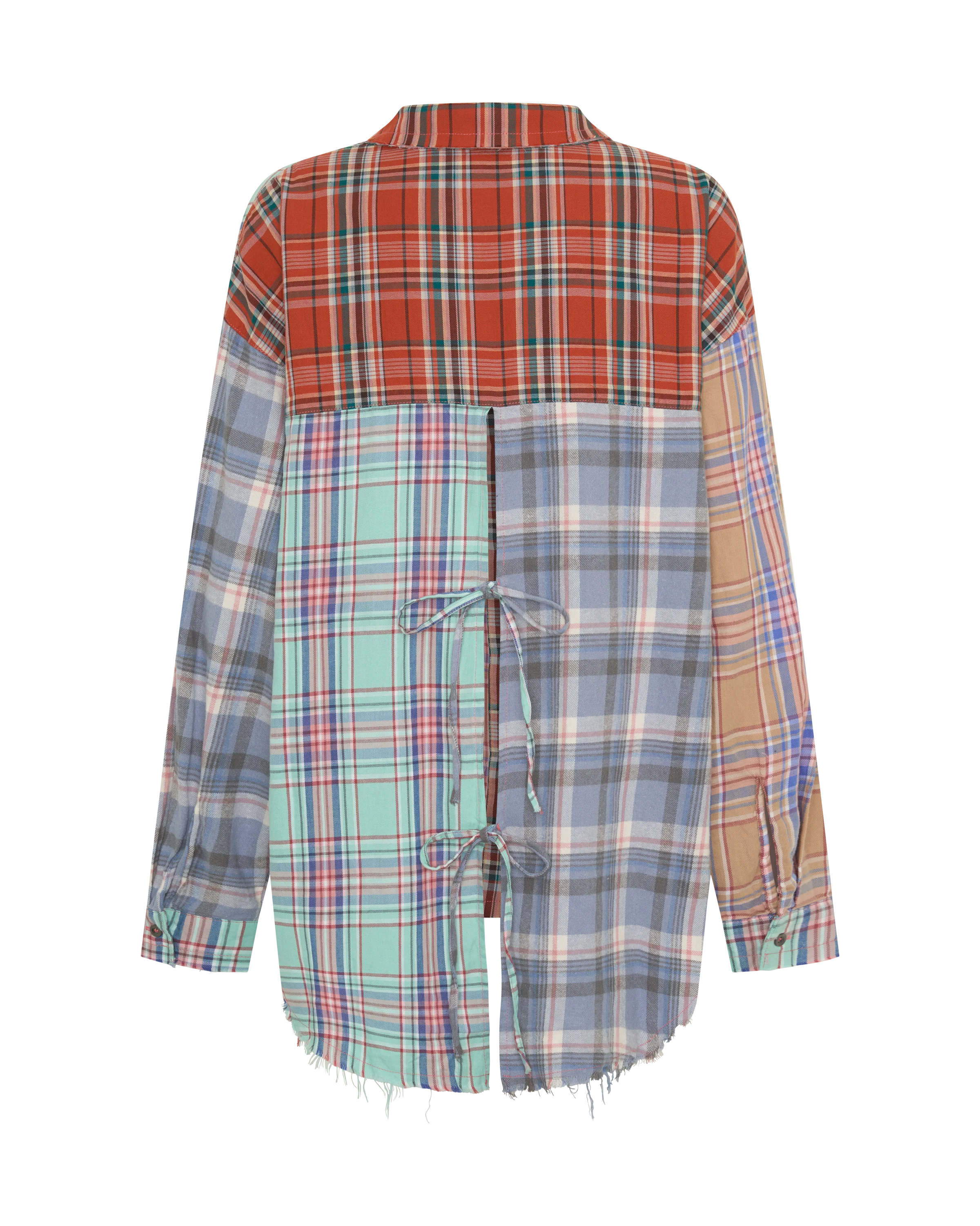 Sunset Madras Check Tie Back Shirt