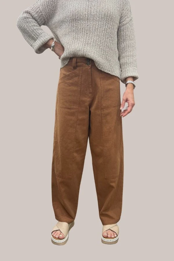 Bronel Barrel Pant Toffee