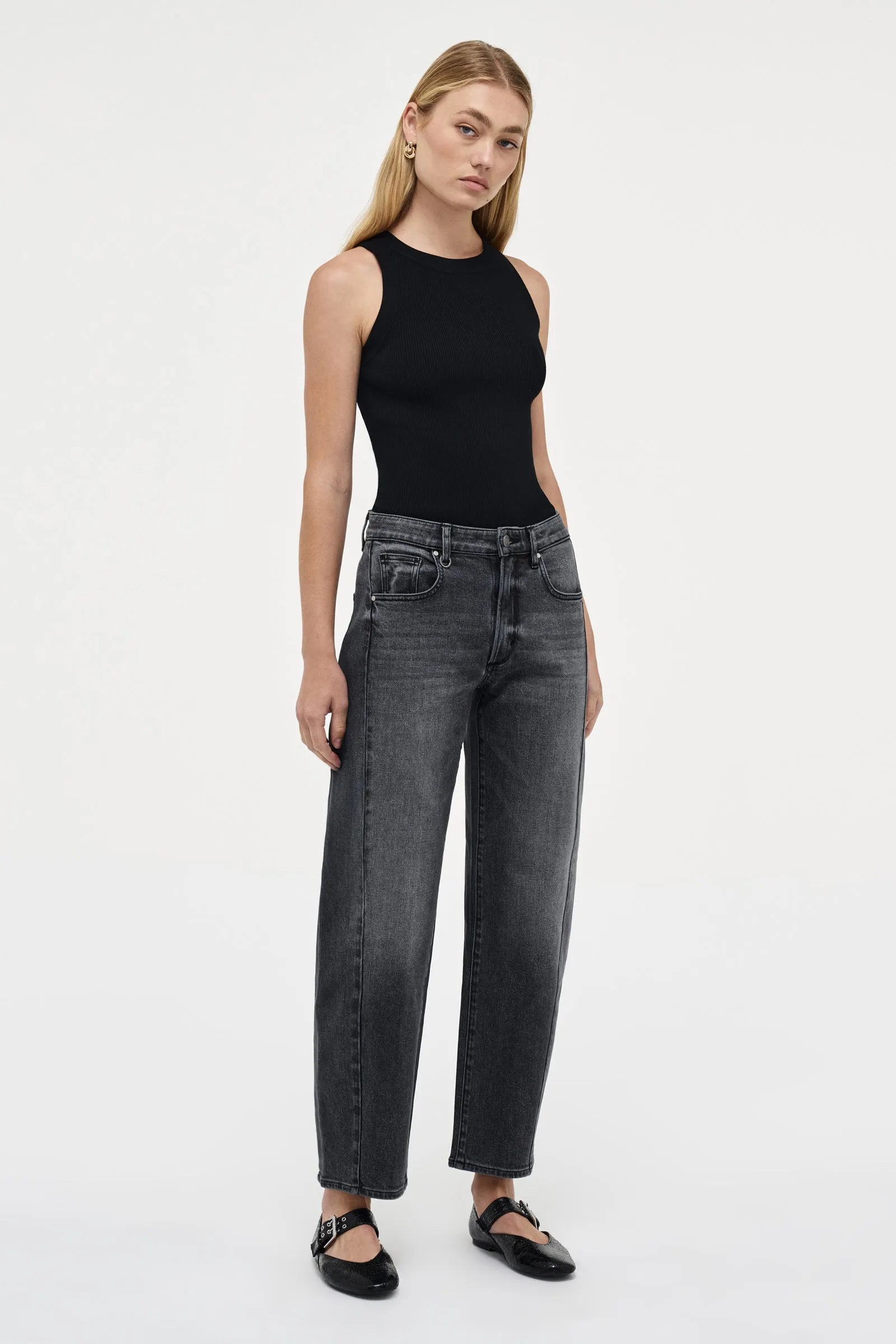 Amber Barrel Washed Black