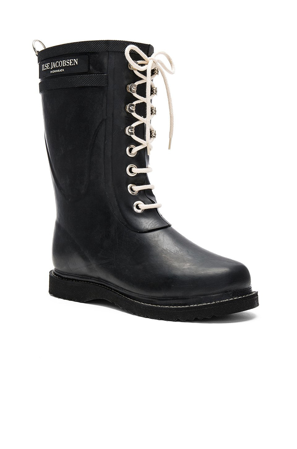 Ilse Jacobsen Mid Lace rain Boot Black