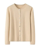 Le Edit Cashmere Cardigan In Beige