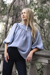 Baroque Blouse Misty Grey
