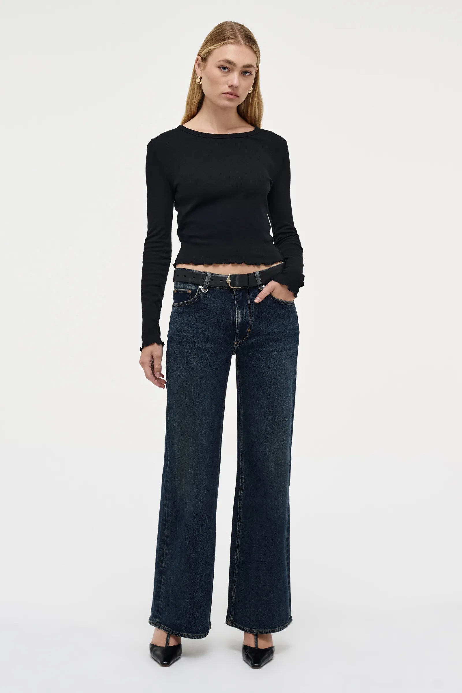 Eva Wide Jean Memphis Dark Indigo