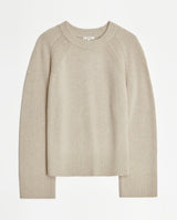 Yerse Round Neck Wool Sweater In Ecru