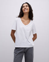 White basic V-neck T-shirt