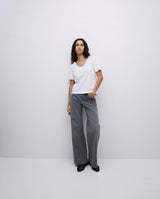 White basic V-neck T-shirt