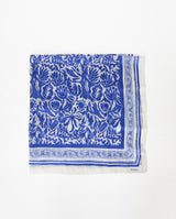 Blue Silk Headscarf