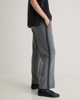 Anthrecite Wide Leg  Flannel Trousers